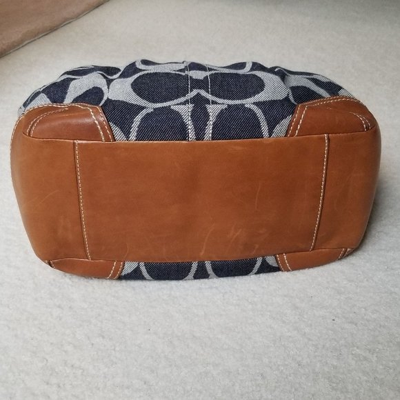 Vintage Coach Leather and Denim Collection Bag - Picture 4 of 14